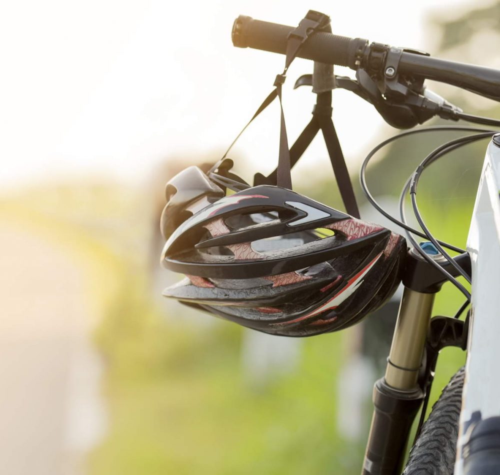 close up helmet bike